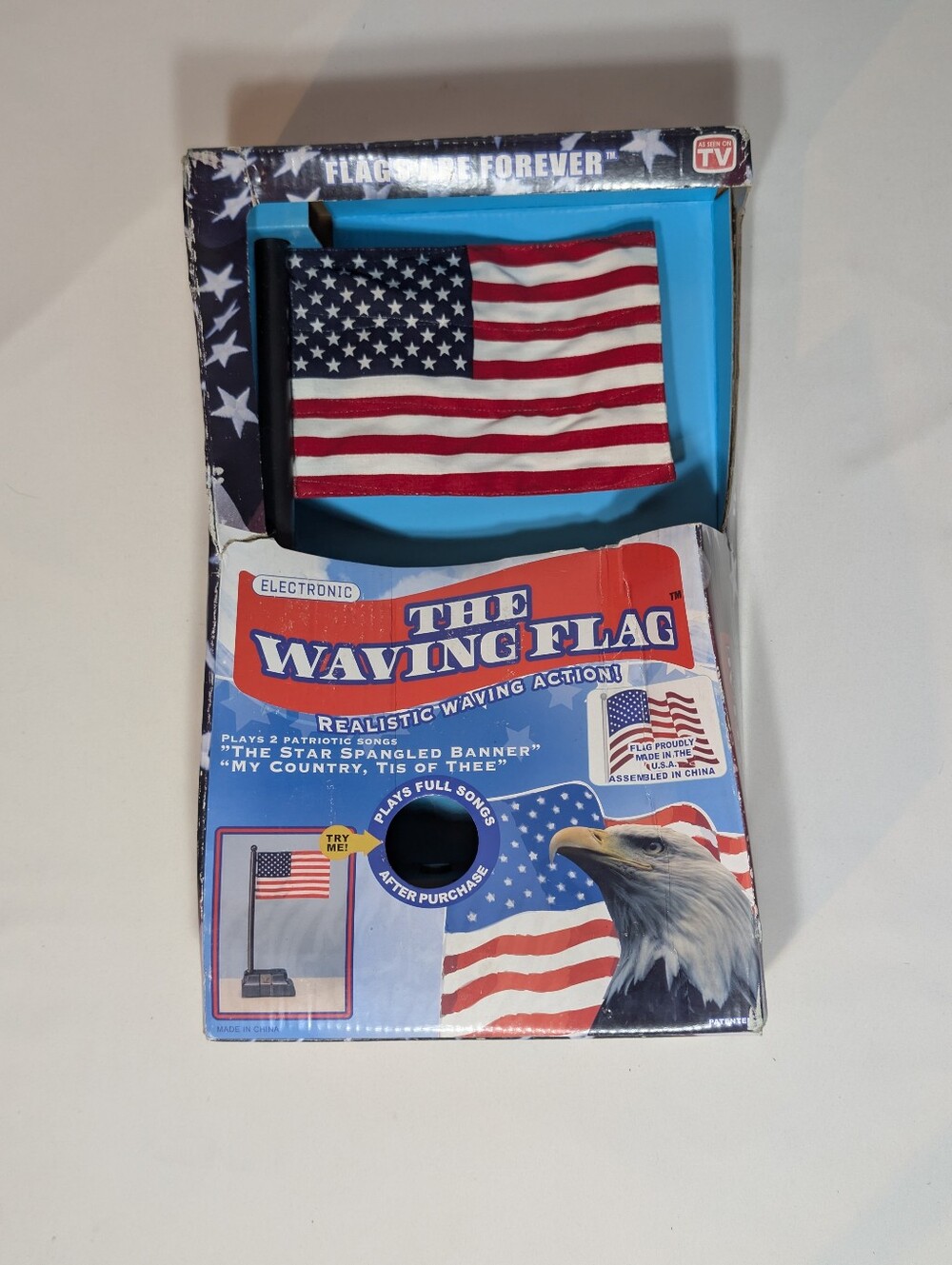 Electronic The Waving Cotton Flag American Flag 14 In America United States USA
